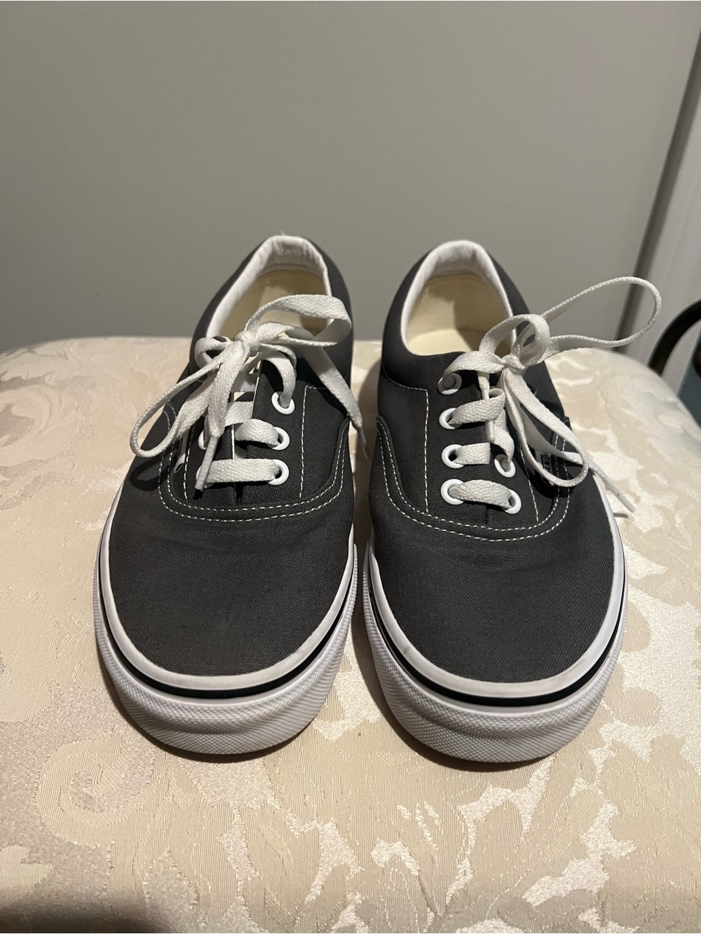 Vans Black Canvas Low-Top Lace-Up Sneakers